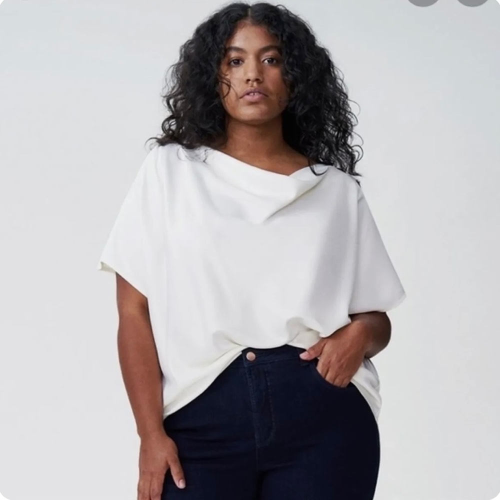 Universal Standard Viva Satin Boatneck top - M